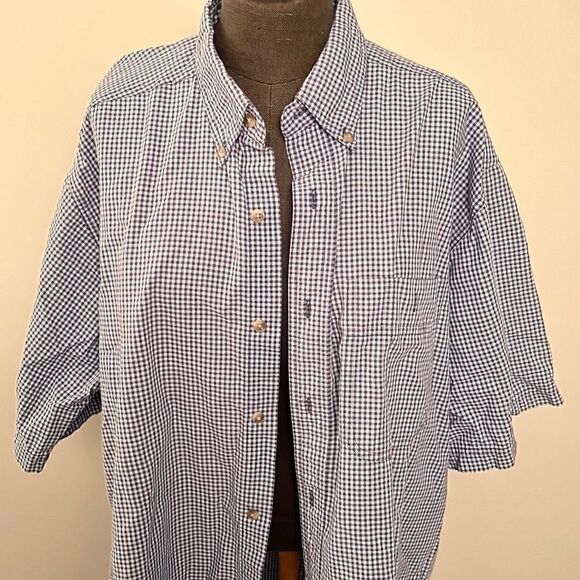 Wrangler Men's Rugged Wear - Pin Patterned Short Sleeve Button Down - Picture 4 of 8